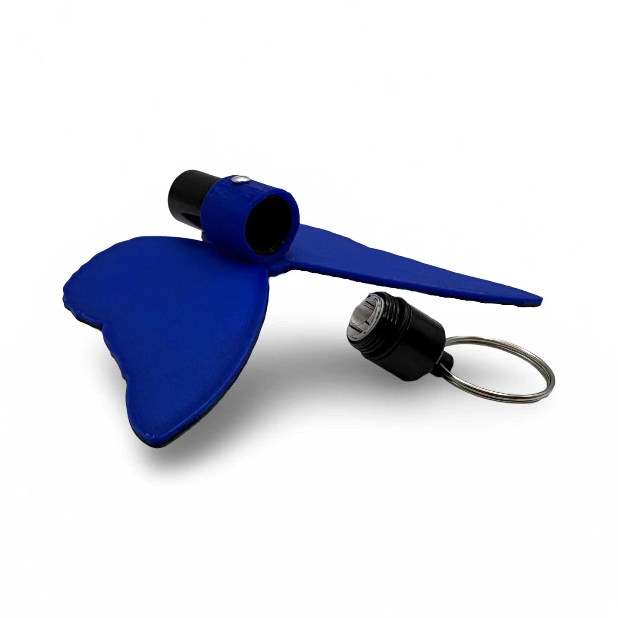 3D Printed Butterfly Cache Container with Bison- Blue - Image 4