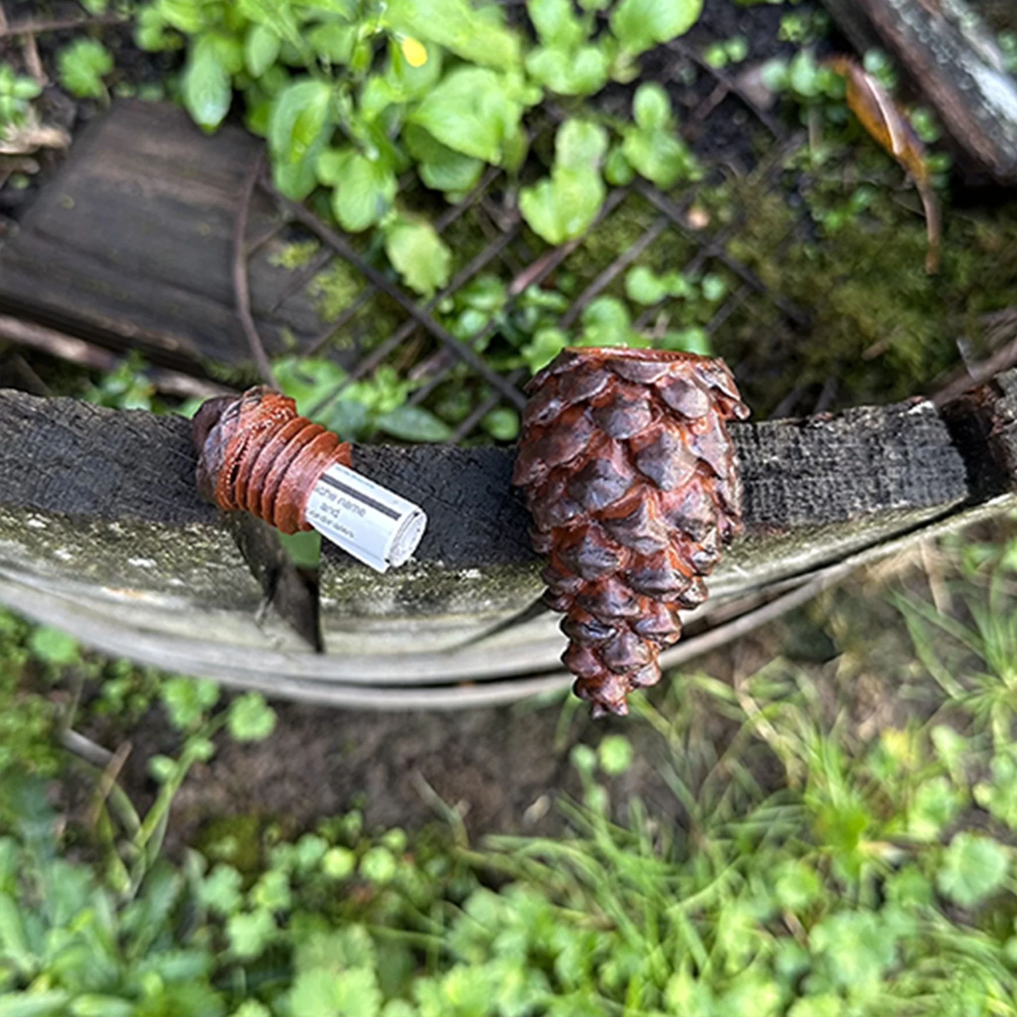 3D Printed Hanging Pinecone Devious Cache Container - Image 4