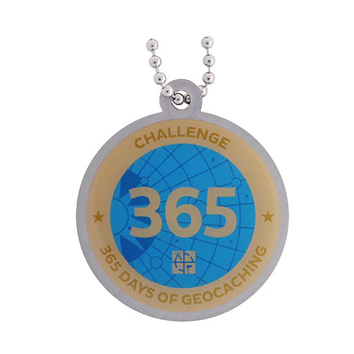 Challenges Geocoin and Tag Set - 365 Days of Geocaching - Image 2