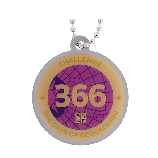 Challenges Geocoin and Tag Set - 366 Days of Geocaching - Image 2