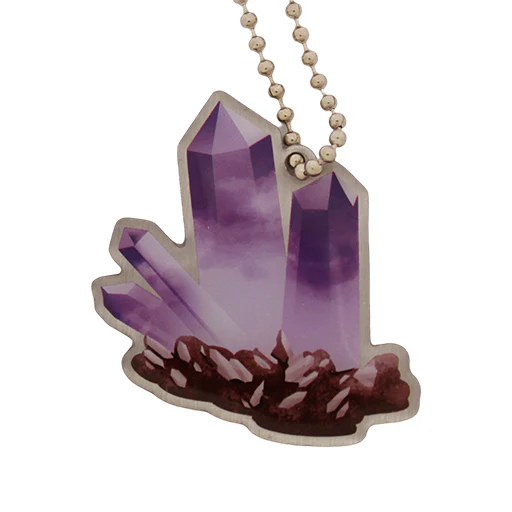 EarthCache™ Mineral Travel Tag- Amethyst Quartz