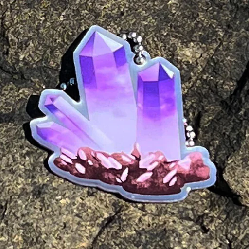 EarthCache™ Mineral Travel Tag- Amethyst Quartz - Image 2