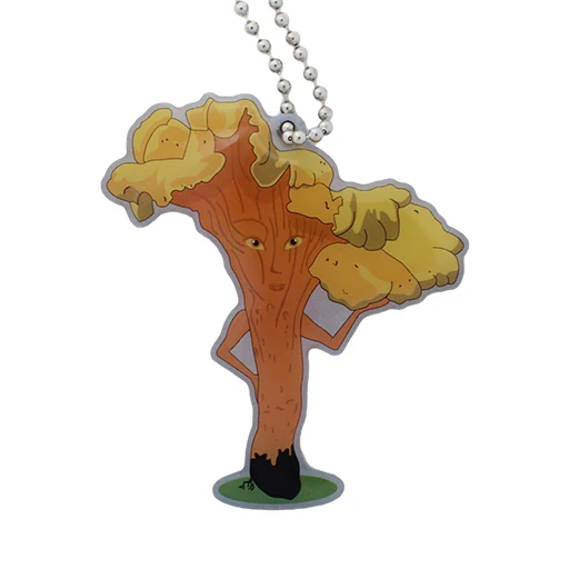 Fun Guy Mushroom Travel Tag - Chanterelle