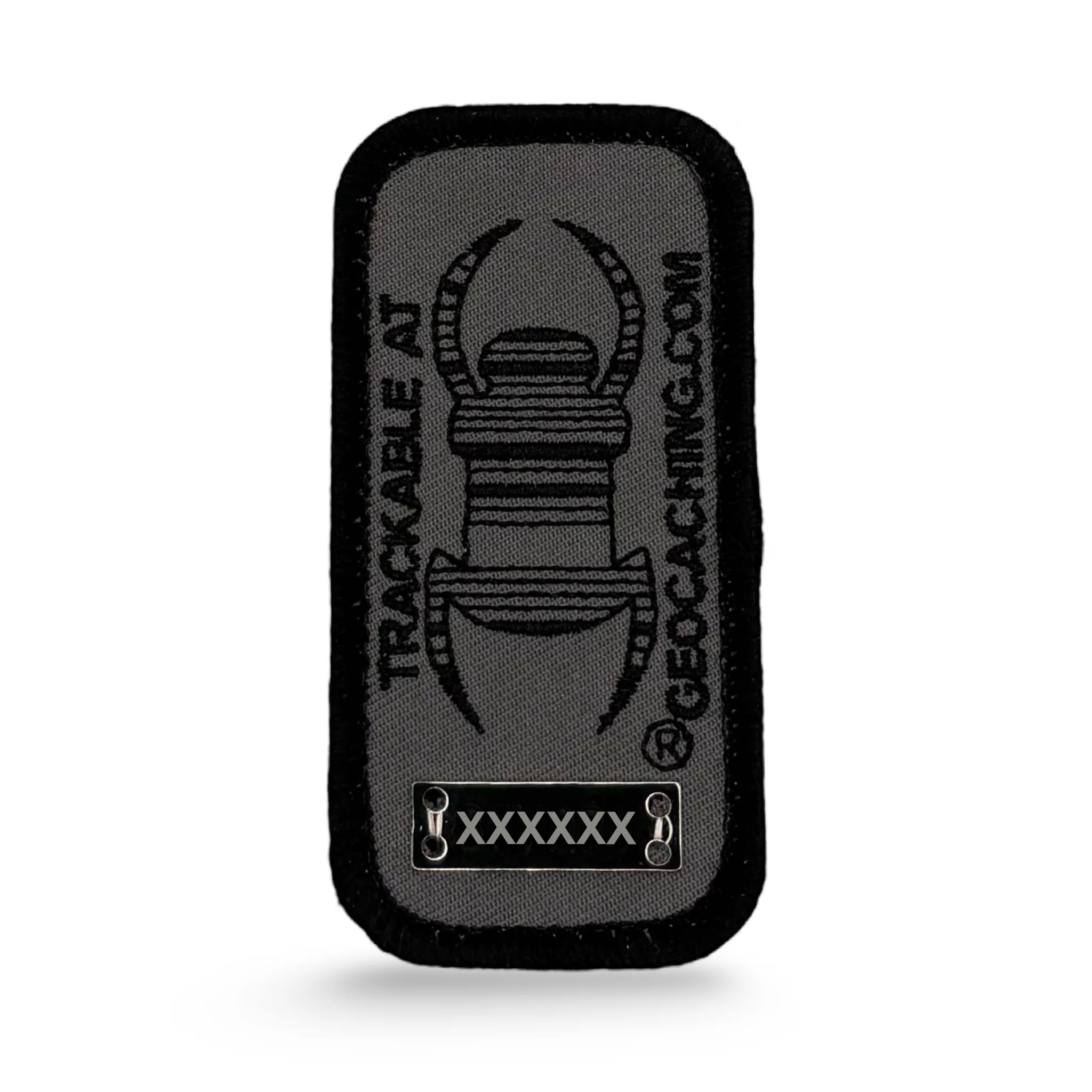 Geocaching Travel Bug® Patch - Charcoal