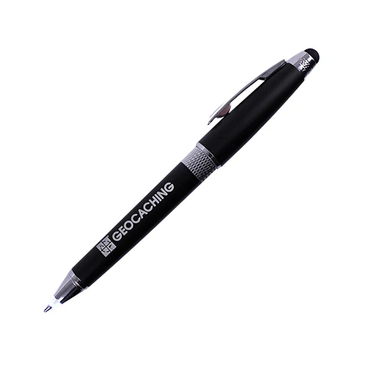 Geocaching Triple Function Pen with Stylus and Light