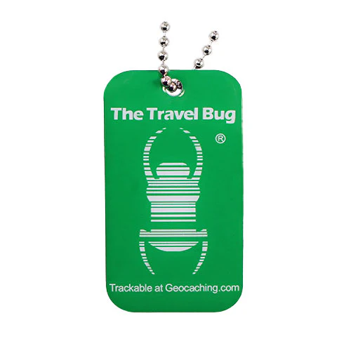 GREEN Geocaching QR Travel Bug® - Glow in the Dark - Image 2