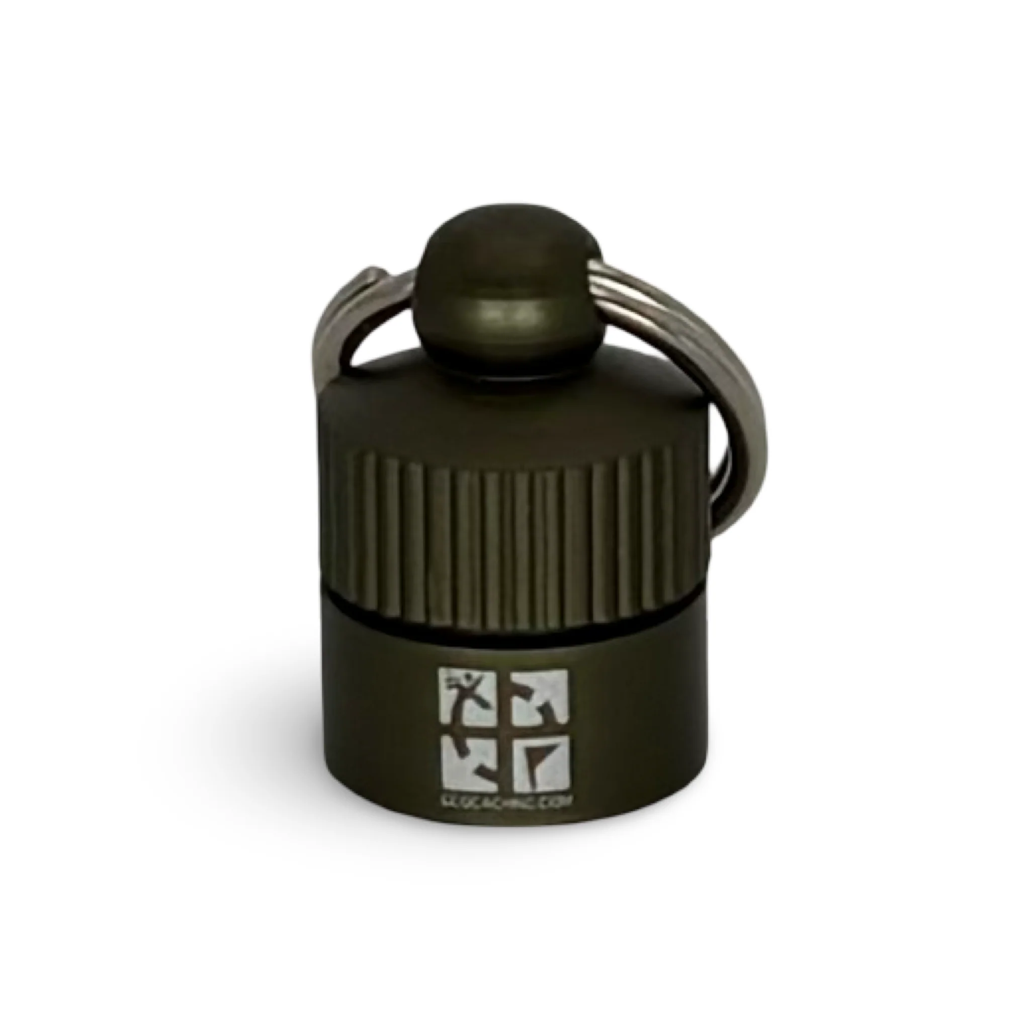 Hanging Nano Geocache Container - Army Green