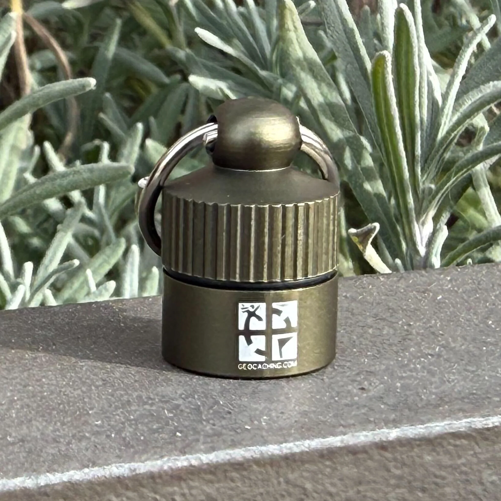 Hanging Nano Geocache Container - Army Green - Image 2