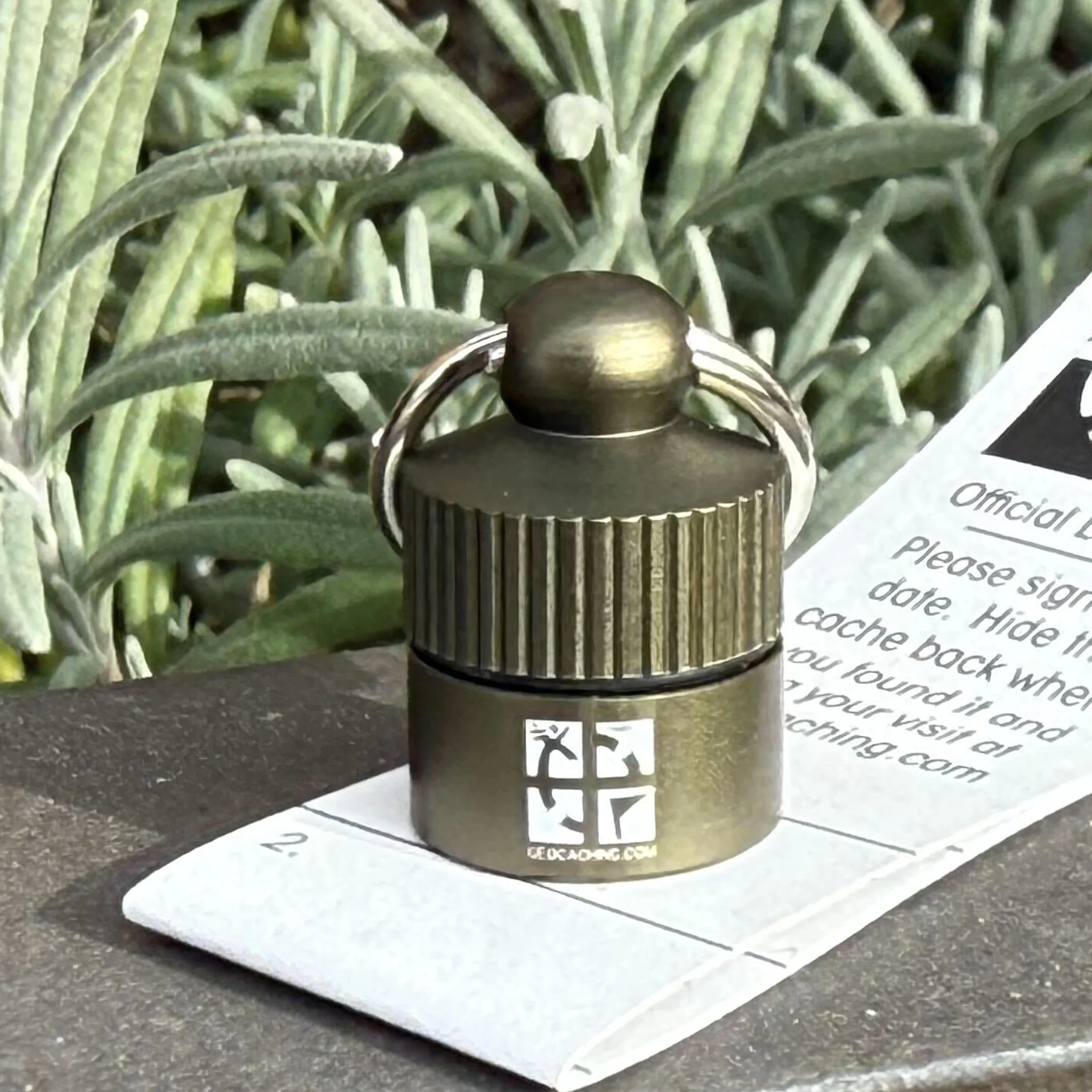 Hanging Nano Geocache Container - Army Green - Image 3