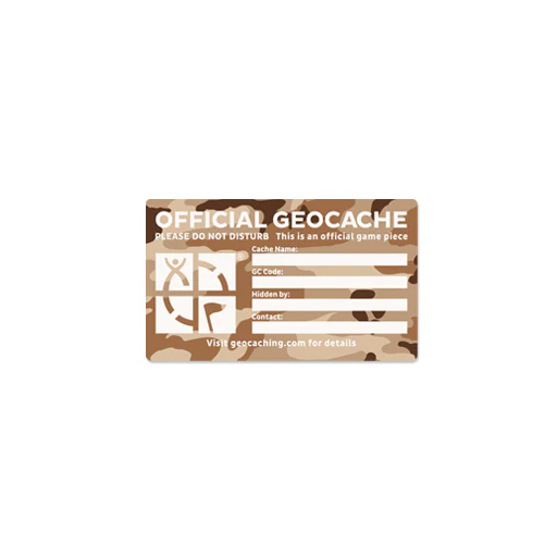 Large Cache Label- Desert Camo