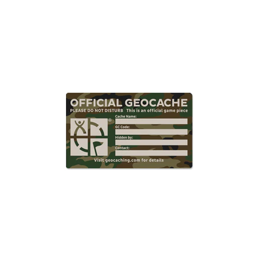 Large Cache Label- Green Camo