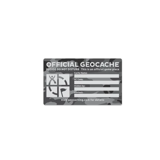 Large Cache Label- Urban Camo