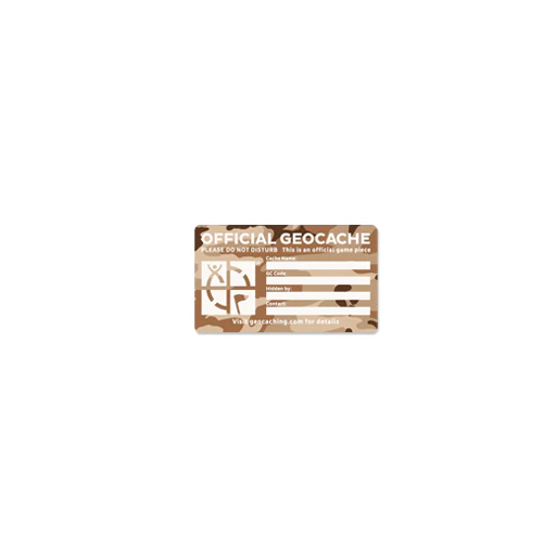 Medium Cache Label- Desert Camo