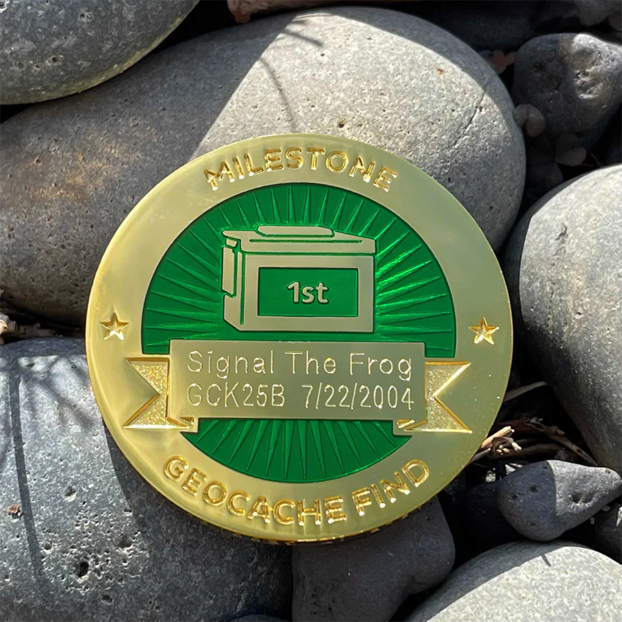 Milestone Geocoin and Tag Set - 1st Find - Image 2