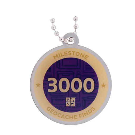 Milestone Geocoin and Tag Set - 3000 Finds - Image 2