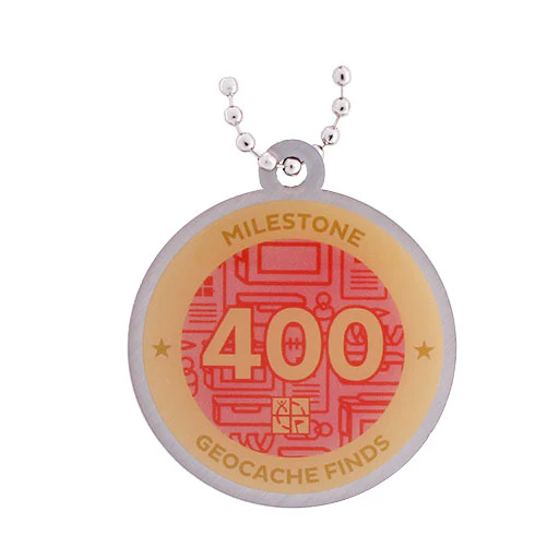 Milestone Geocoin and Tag Set - 400 Finds - Image 2