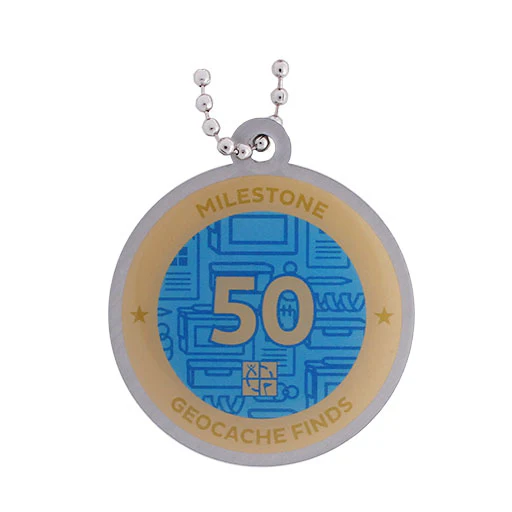 Milestone Geocoin and Tag Set - 50 Finds - Image 2