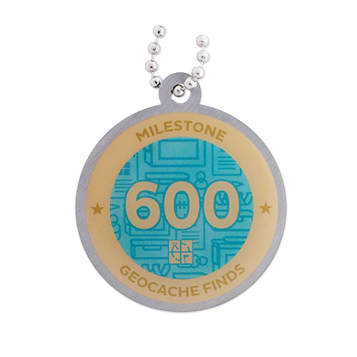 Milestone Geocoin and Tag Set - 600 Finds - Image 2