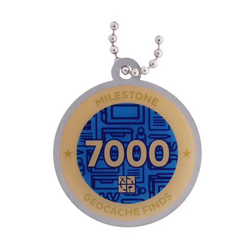Milestone Geocoin and Tag Set - 7000 Finds - Image 2