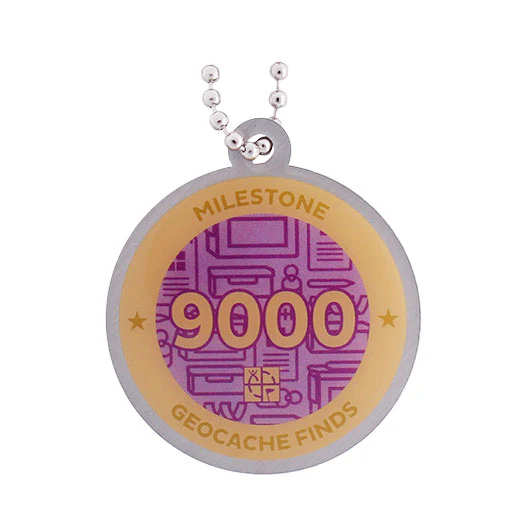 Milestone Geocoin and Tag Set - 9000 Finds - Image 2