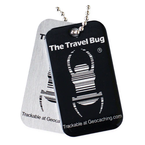 BLACK Geocaching QR Travel Bug® - Glow in the Dark - Image 5