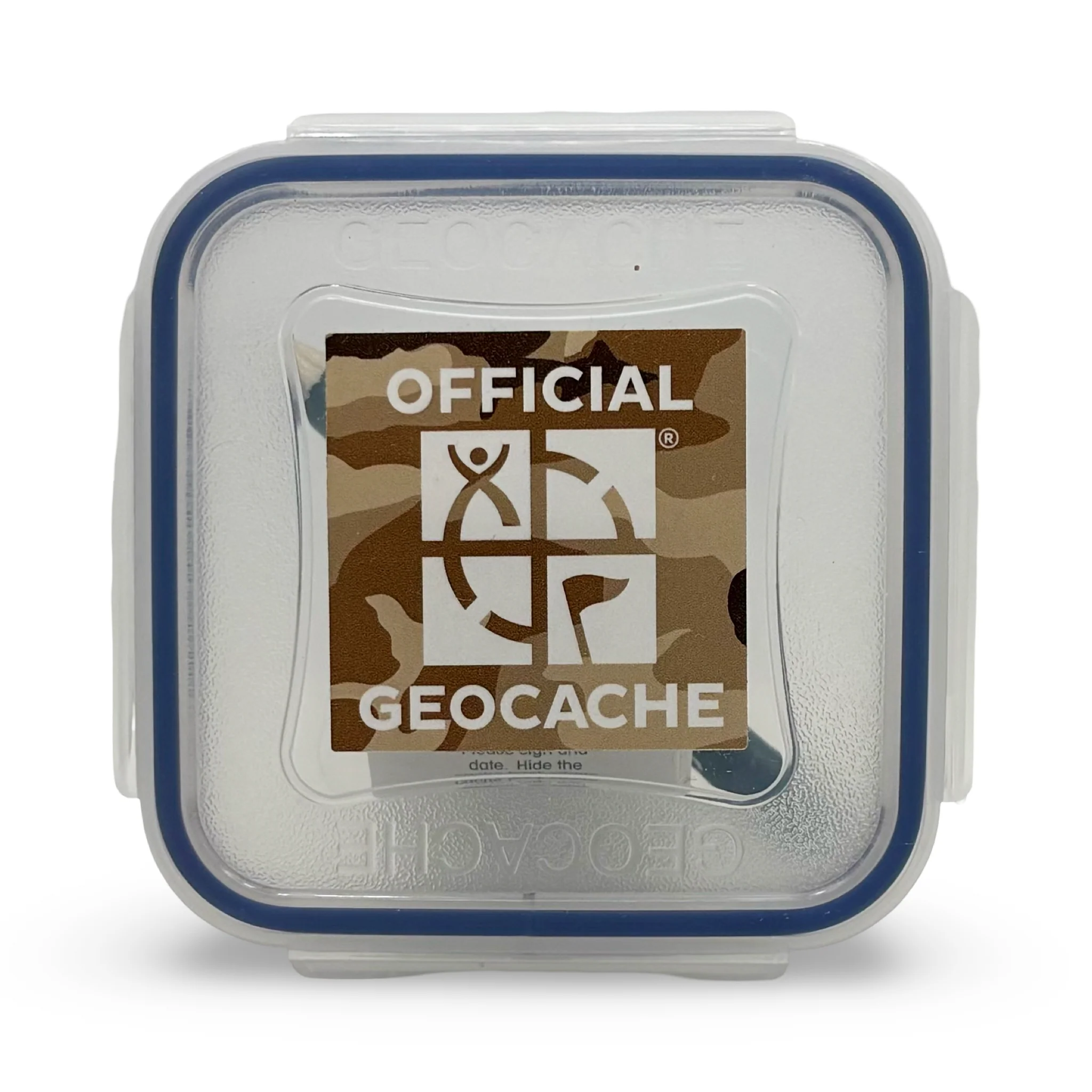 Official X-Small Geocache with Log Strips & Pencil - Desert Camo - Image 4