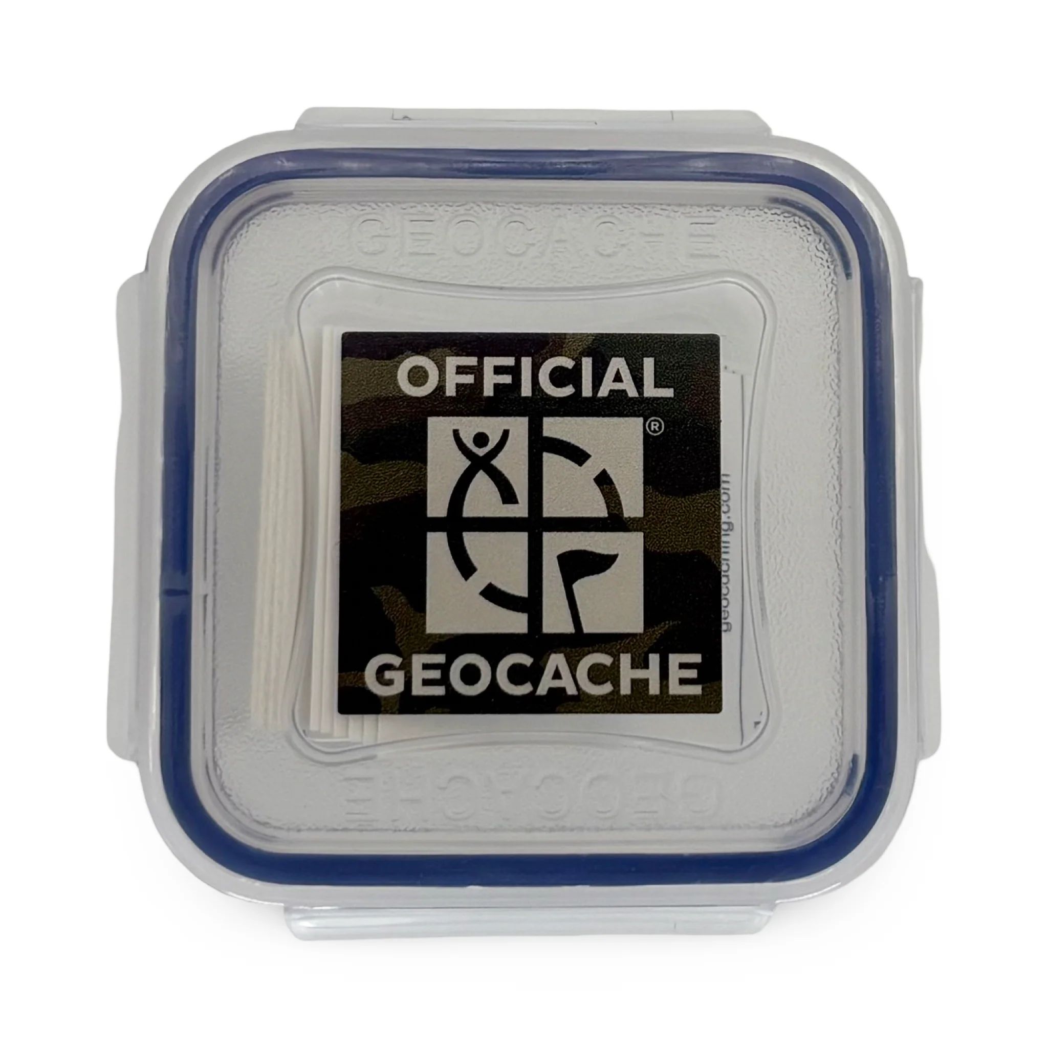 Official XX-Small Geocache with Log Strips - Green Camo - Image 4