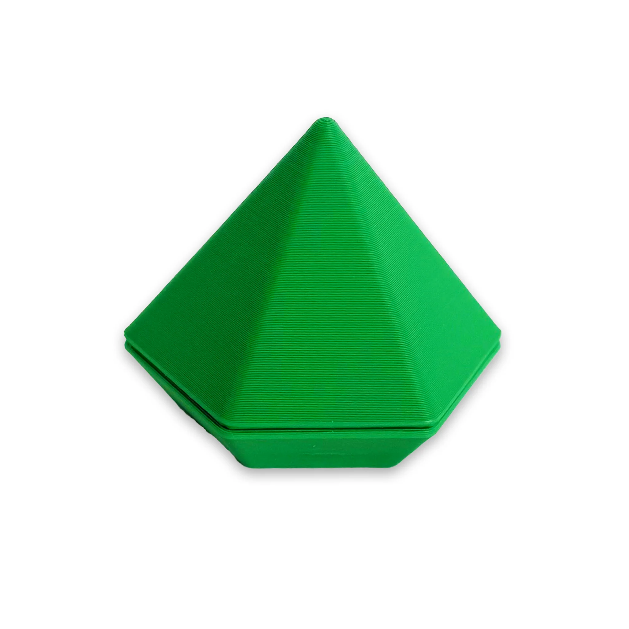 Small 3D Printed Gem Shaped Cache Container - Emerald - Image 3