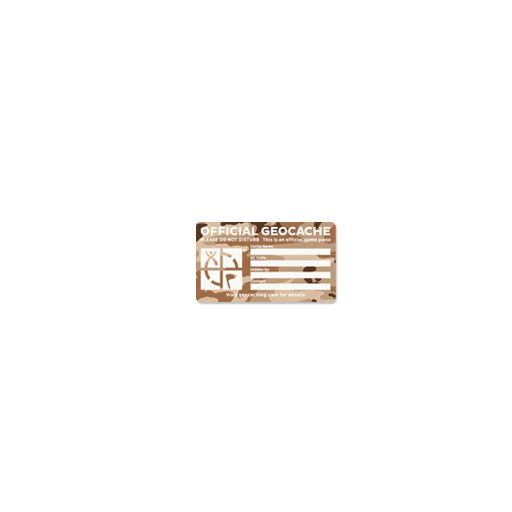 Small Cache Label- Desert Camo