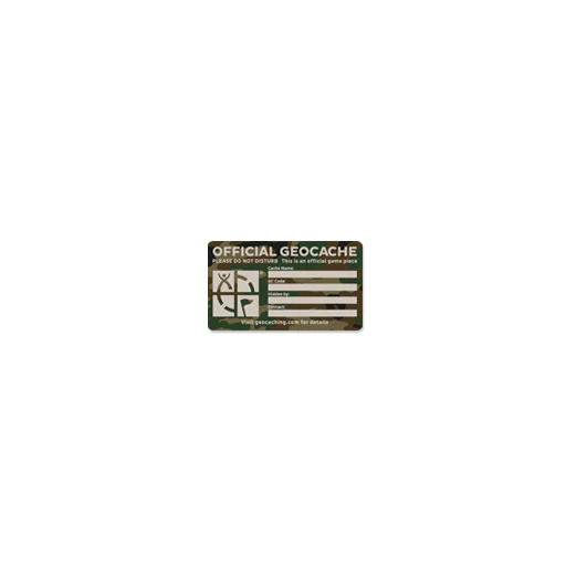 Small Cache Label- Green Camo