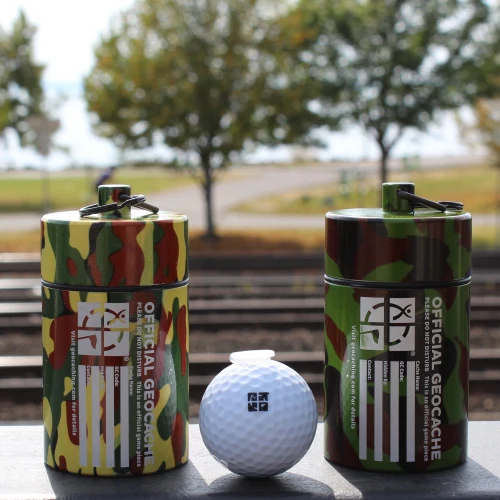 Small Cylinder Geocache- Light Camo - Image 2