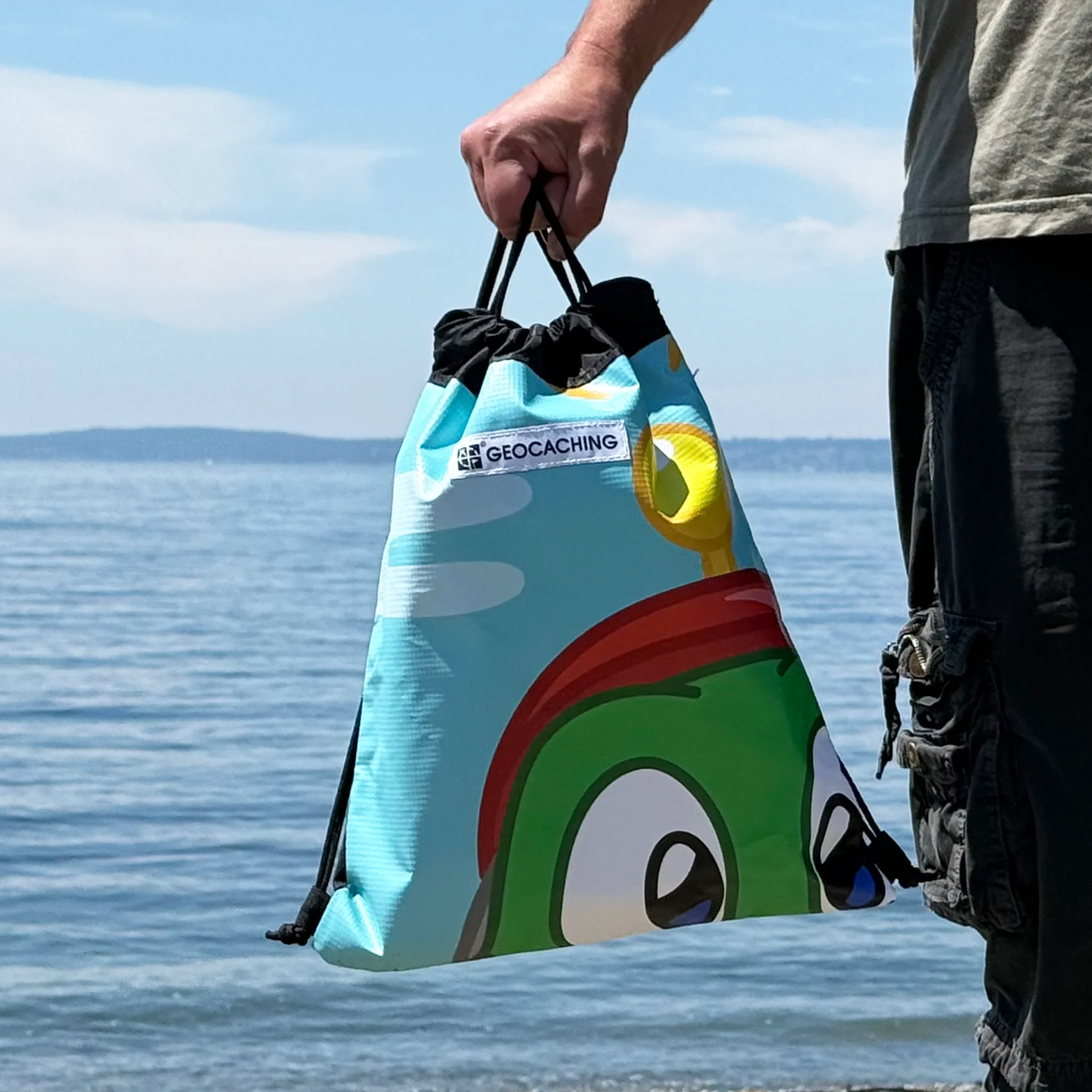Upcycled Banner Cinch Bag - Image 5