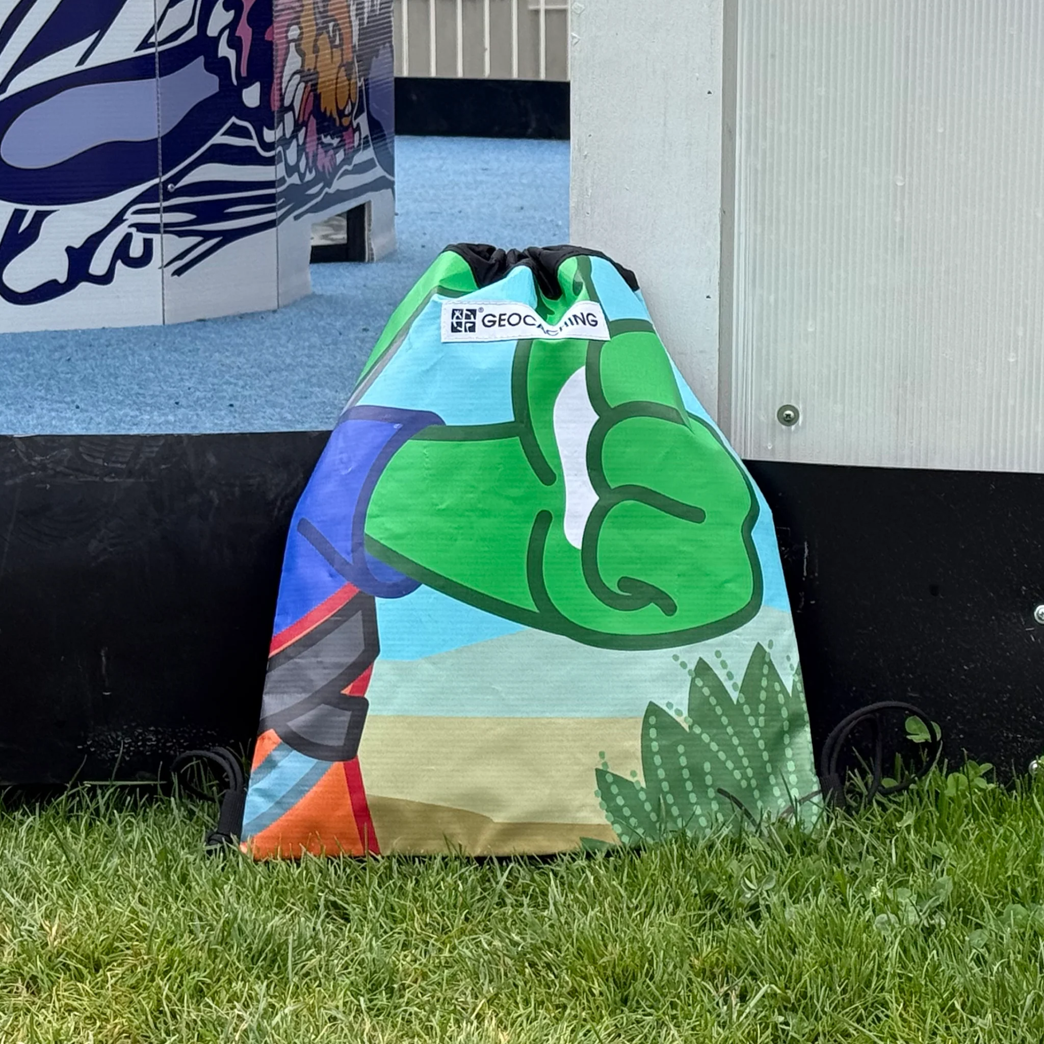 Upcycled Banner Cinch Bag - Image 6